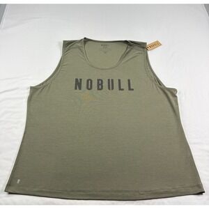 Nobull Tank Top Shirt Mens 3XL Green Army Running Gym Training Performance NEW